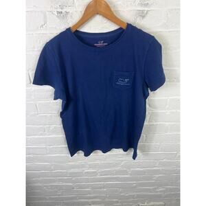 Vineyard Vines Men's Whale Short-Sleeve Pocket T-Shirt Navy Blue Size Medium
